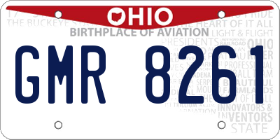 OH license plate GMR8261