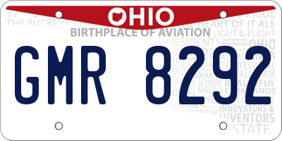 OH license plate GMR8292