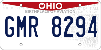 OH license plate GMR8294