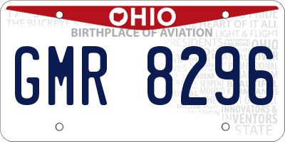 OH license plate GMR8296