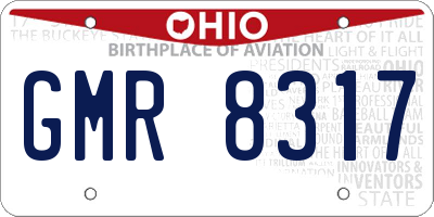OH license plate GMR8317