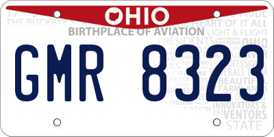 OH license plate GMR8323
