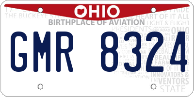 OH license plate GMR8324
