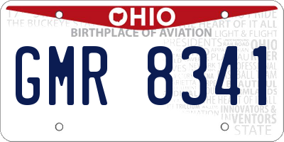 OH license plate GMR8341