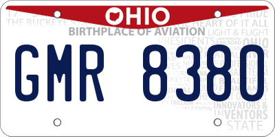 OH license plate GMR8380