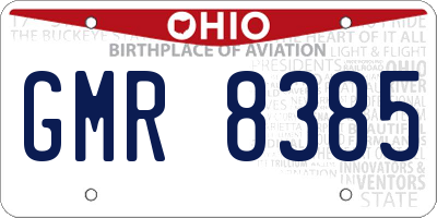 OH license plate GMR8385