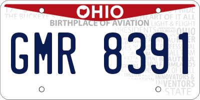 OH license plate GMR8391