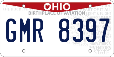 OH license plate GMR8397