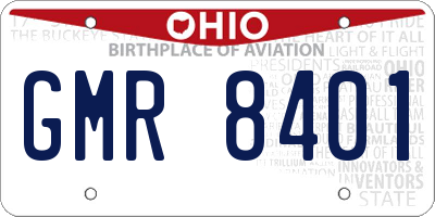 OH license plate GMR8401