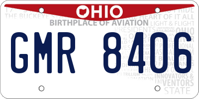 OH license plate GMR8406