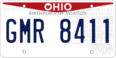 OH license plate GMR8411