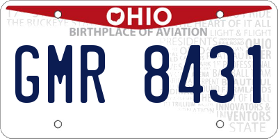 OH license plate GMR8431