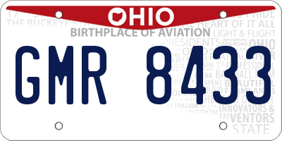 OH license plate GMR8433