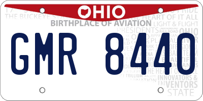 OH license plate GMR8440