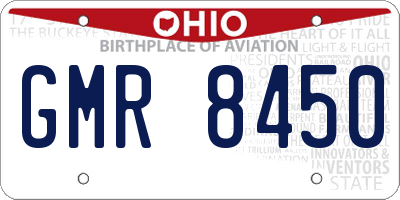 OH license plate GMR8450