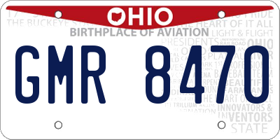 OH license plate GMR8470