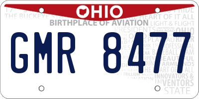 OH license plate GMR8477