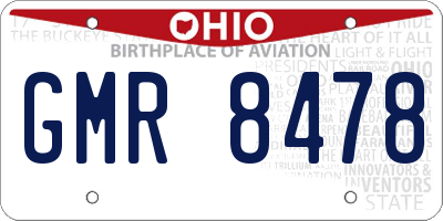 OH license plate GMR8478