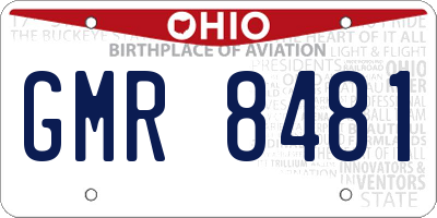 OH license plate GMR8481