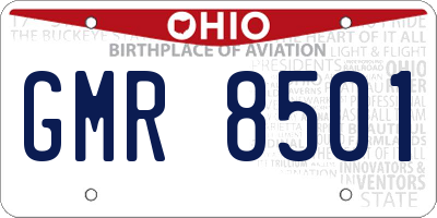 OH license plate GMR8501