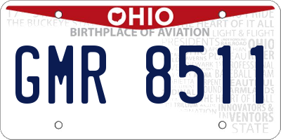 OH license plate GMR8511