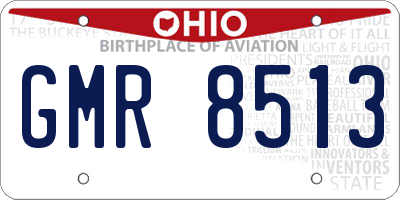 OH license plate GMR8513