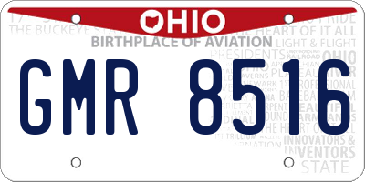 OH license plate GMR8516