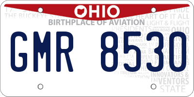 OH license plate GMR8530