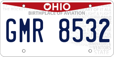 OH license plate GMR8532