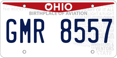 OH license plate GMR8557