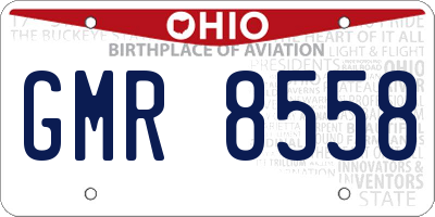 OH license plate GMR8558