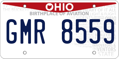 OH license plate GMR8559