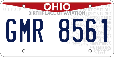 OH license plate GMR8561