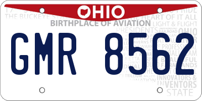 OH license plate GMR8562