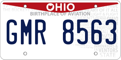 OH license plate GMR8563