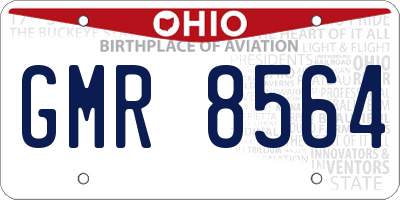 OH license plate GMR8564