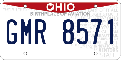 OH license plate GMR8571
