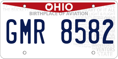 OH license plate GMR8582