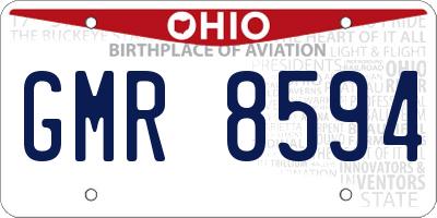 OH license plate GMR8594