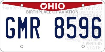 OH license plate GMR8596