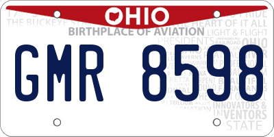 OH license plate GMR8598