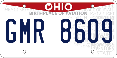 OH license plate GMR8609