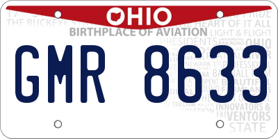 OH license plate GMR8633
