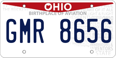 OH license plate GMR8656