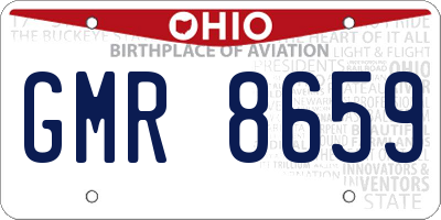 OH license plate GMR8659