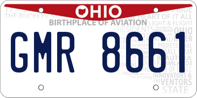 OH license plate GMR8661