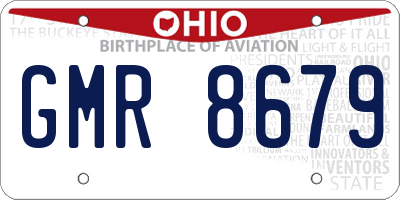 OH license plate GMR8679