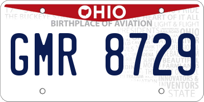 OH license plate GMR8729