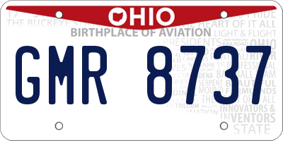 OH license plate GMR8737