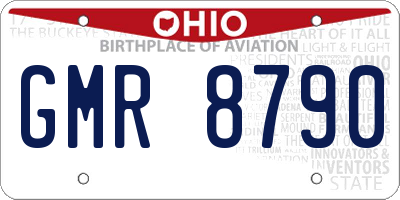 OH license plate GMR8790